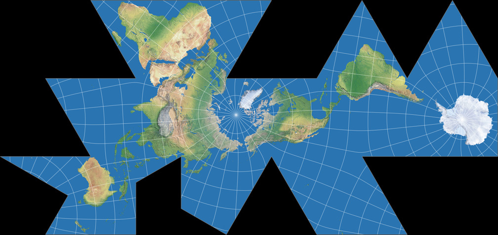 Dymaxion-ähnliche konforme Projektion