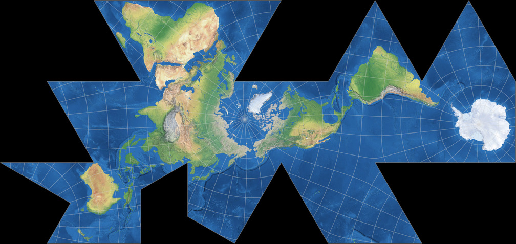 Dymaxion-ähnliche konforme Projektion