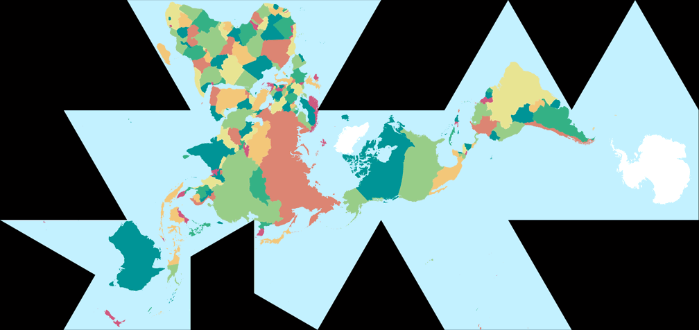 Dymaxion-ähnliche konforme Projektion