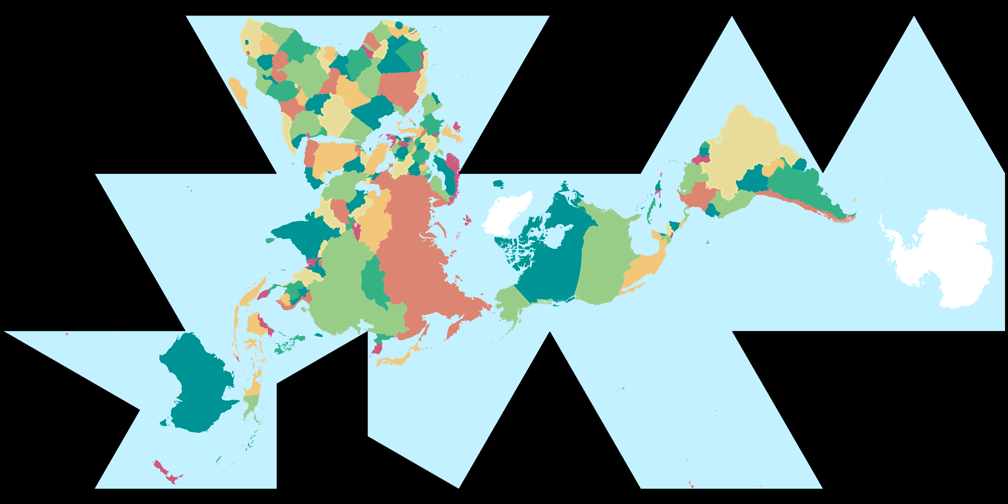 Dymaxion-ähnliche konforme Projektion