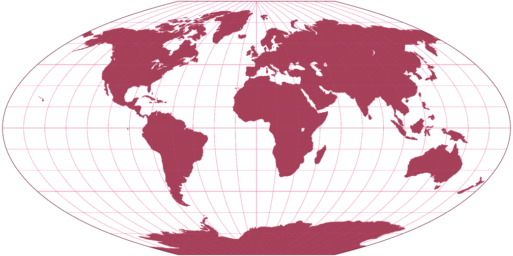 Denoyer Semi-Elliptical Umrisskarte