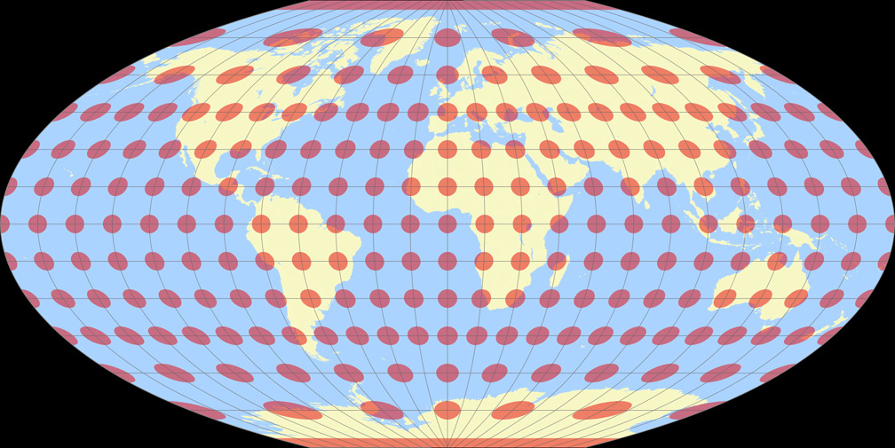 Denoyer Semi-Elliptical Tissotsche Indikatrix