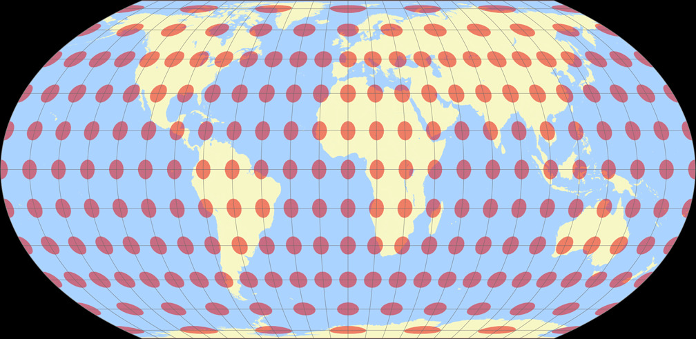 Equal Earth Tissotsche Indikatrix