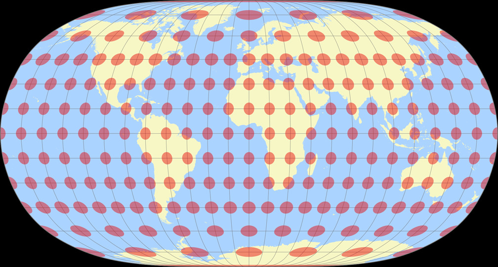 Natural Earth II Tissotsche Indikatrix