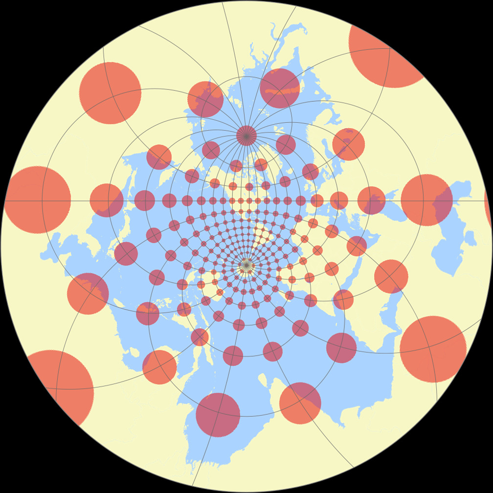 Spilhaus Stereographisch Tissotsche Indikatrix