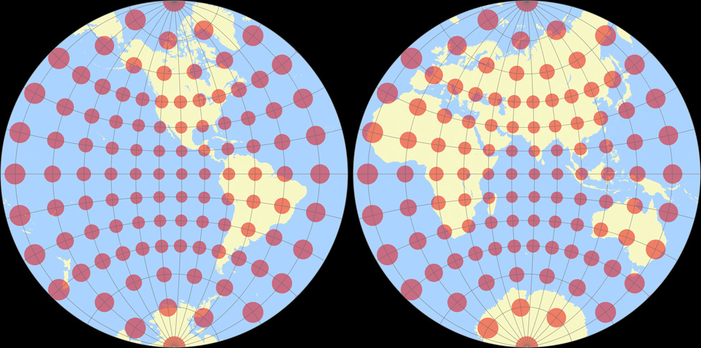Stereographische (Hem.) Tissotsche Indikatrix