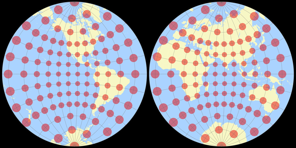 Stereographische (Hem.) Tissotsche Indikatrix