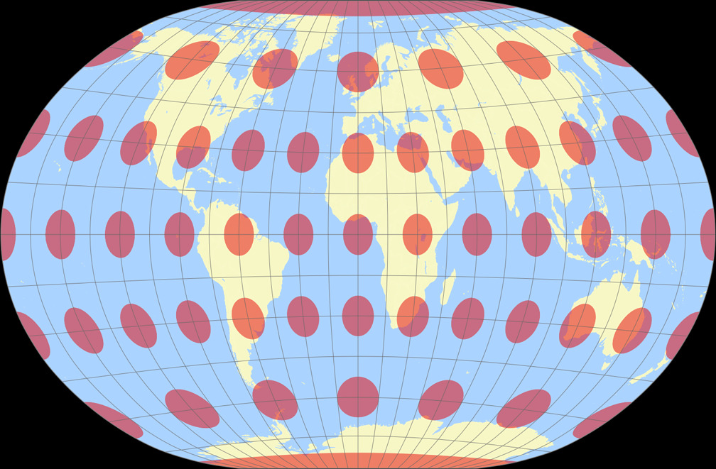 A4-Projektion Tissotsche Indikatrix