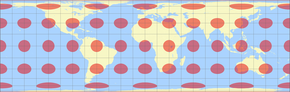 Lambertsche Zylinderprojektion Tissotsche Indikatrix