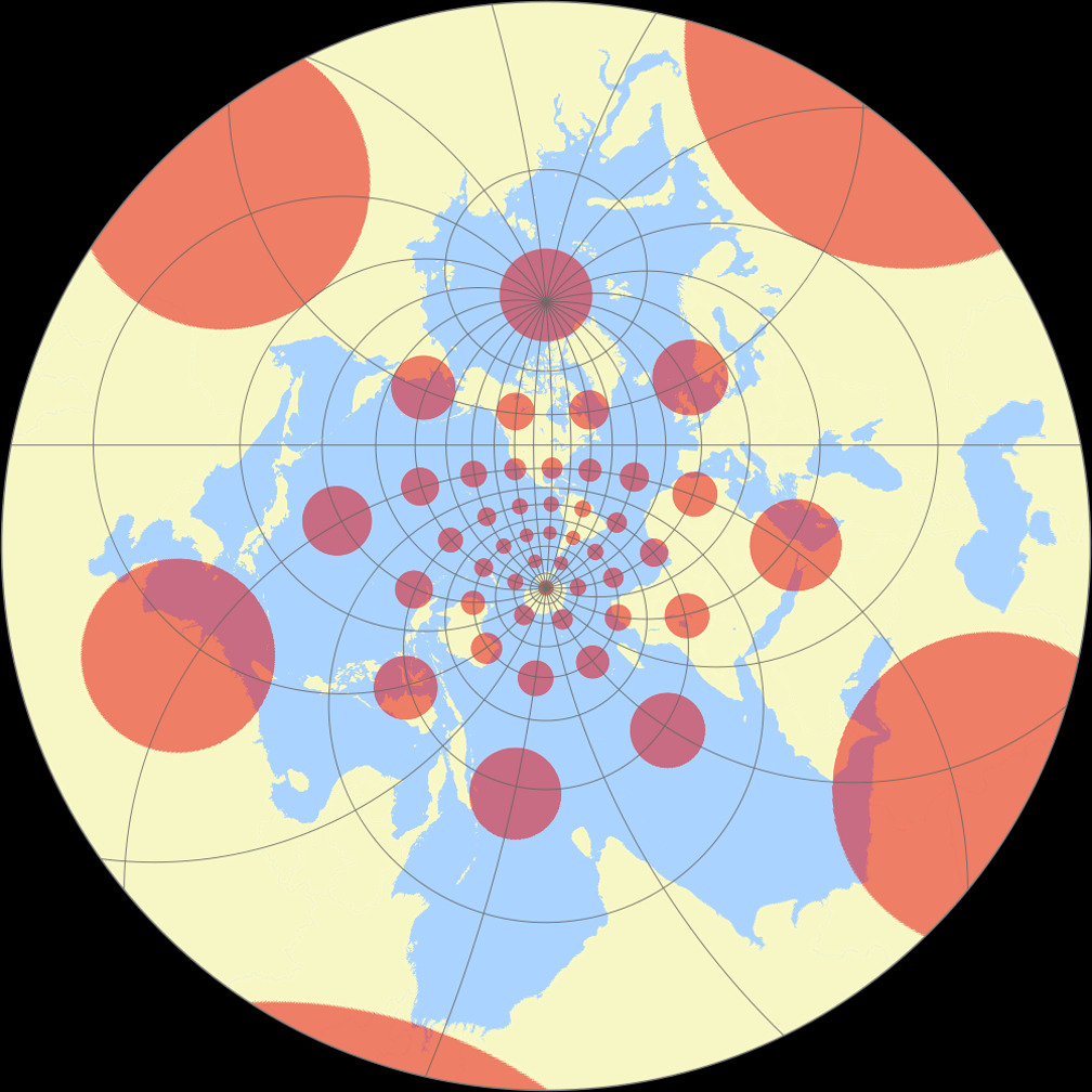 Spilhaus Stereographisch Tissotsche Indikatrix