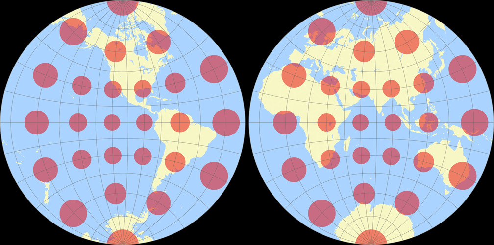 Stereographische (Hem.) Tissotsche Indikatrix