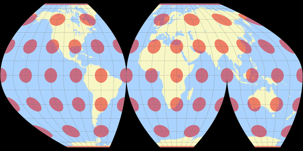 McBryde-Thomas Flat-Polar Parabolic (unterbrochen) Tissotsche Indikatrix