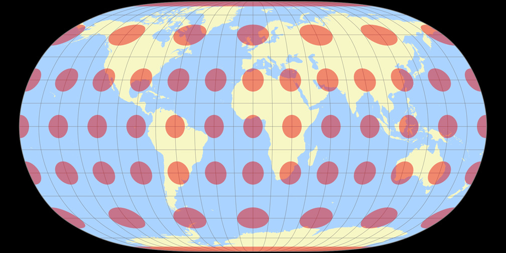 Natural Earth II Tissotsche Indikatrix