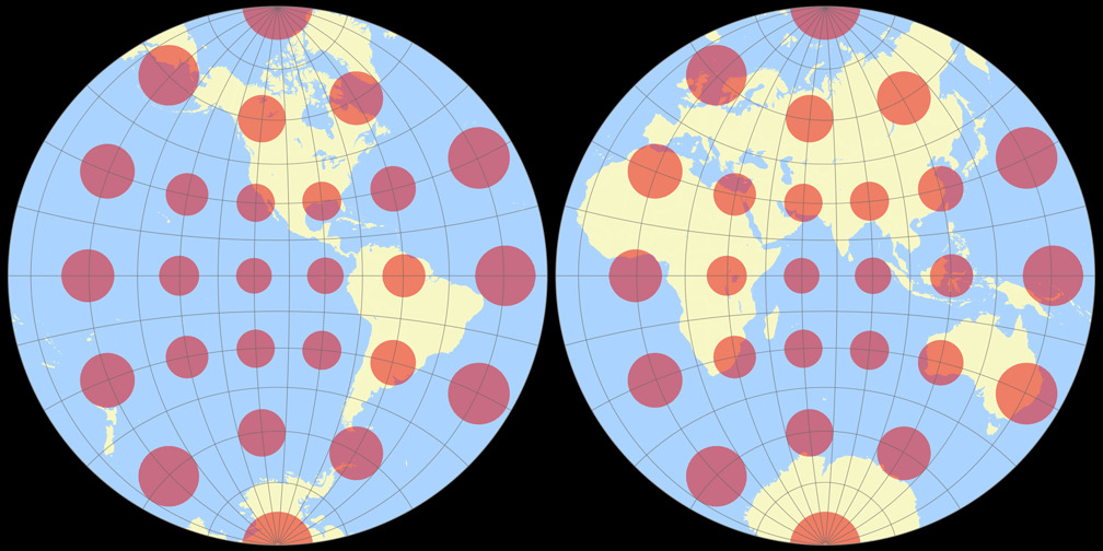 Stereographische (Hem.) Tissotsche Indikatrix